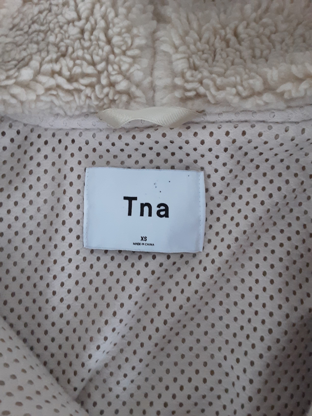 TNA Off White Fleece Anorak. - Picture 3 of 5